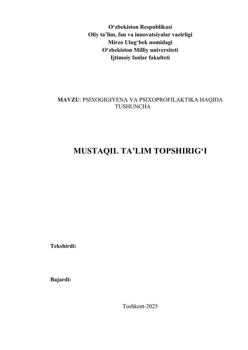 PSIXOGIGIYENA VA PSIXOPROFILAKTIKA HAQIDA TUSHUNCHA 1
