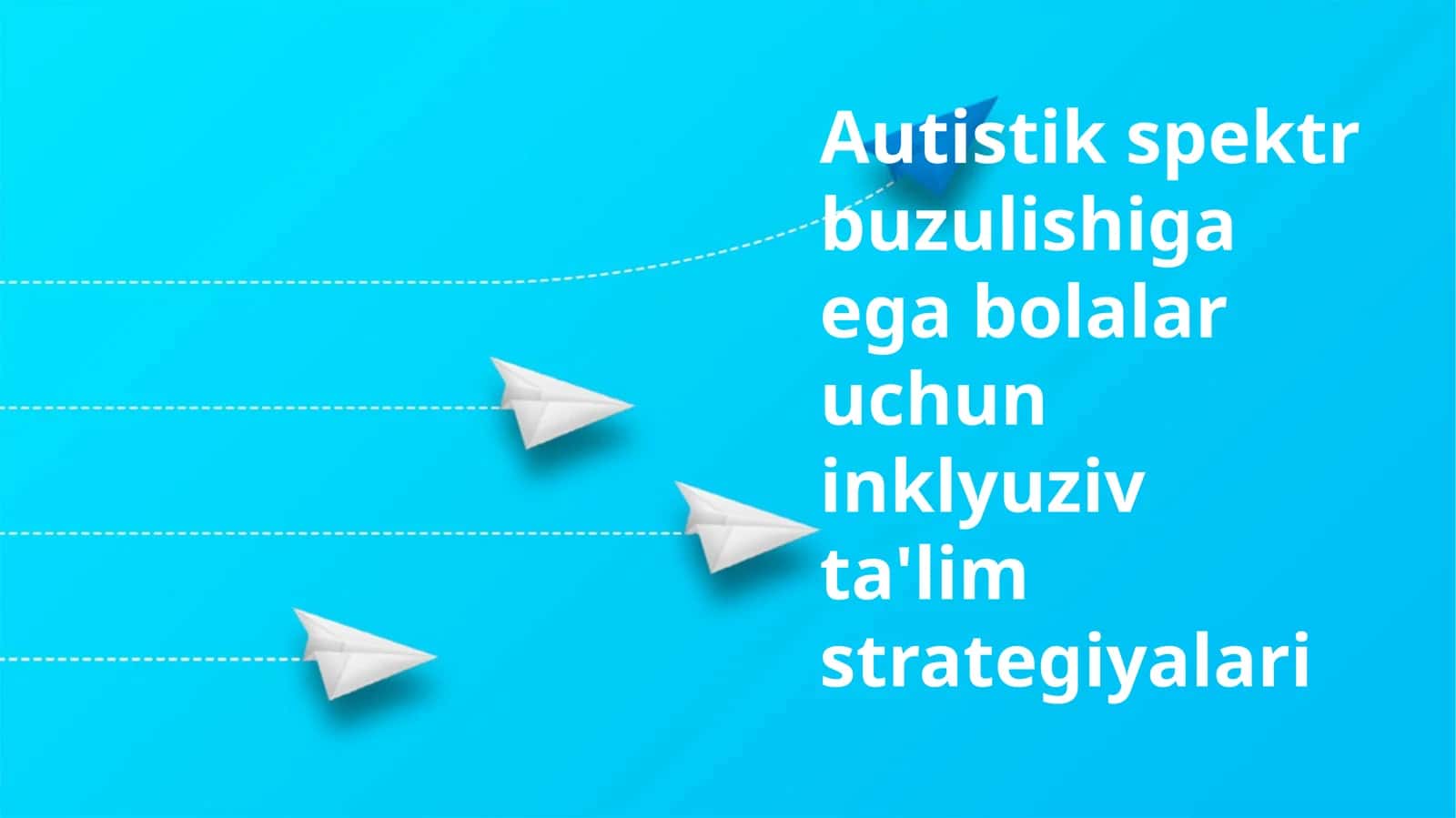 Reja: Autizm Spektr Buzilishi bo'lgan Bolalar Uchun Inklyuziv Ta'lim Strategiyalari 1