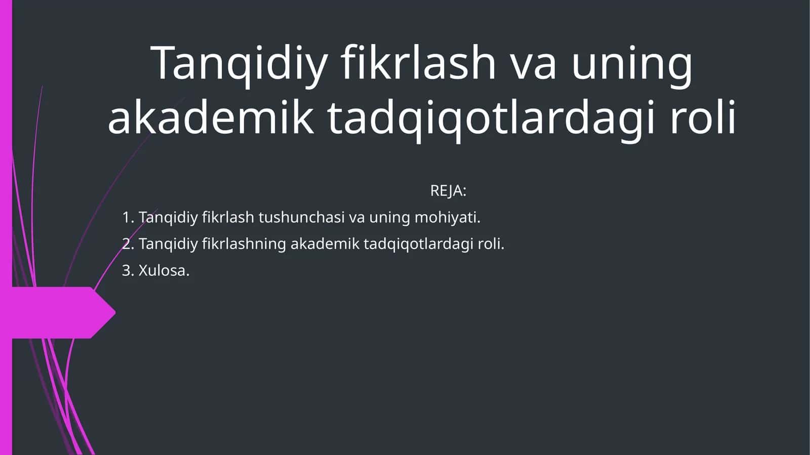 Tanqidiy fikrlash va uning akademik tadqiqotlardagi roli 1