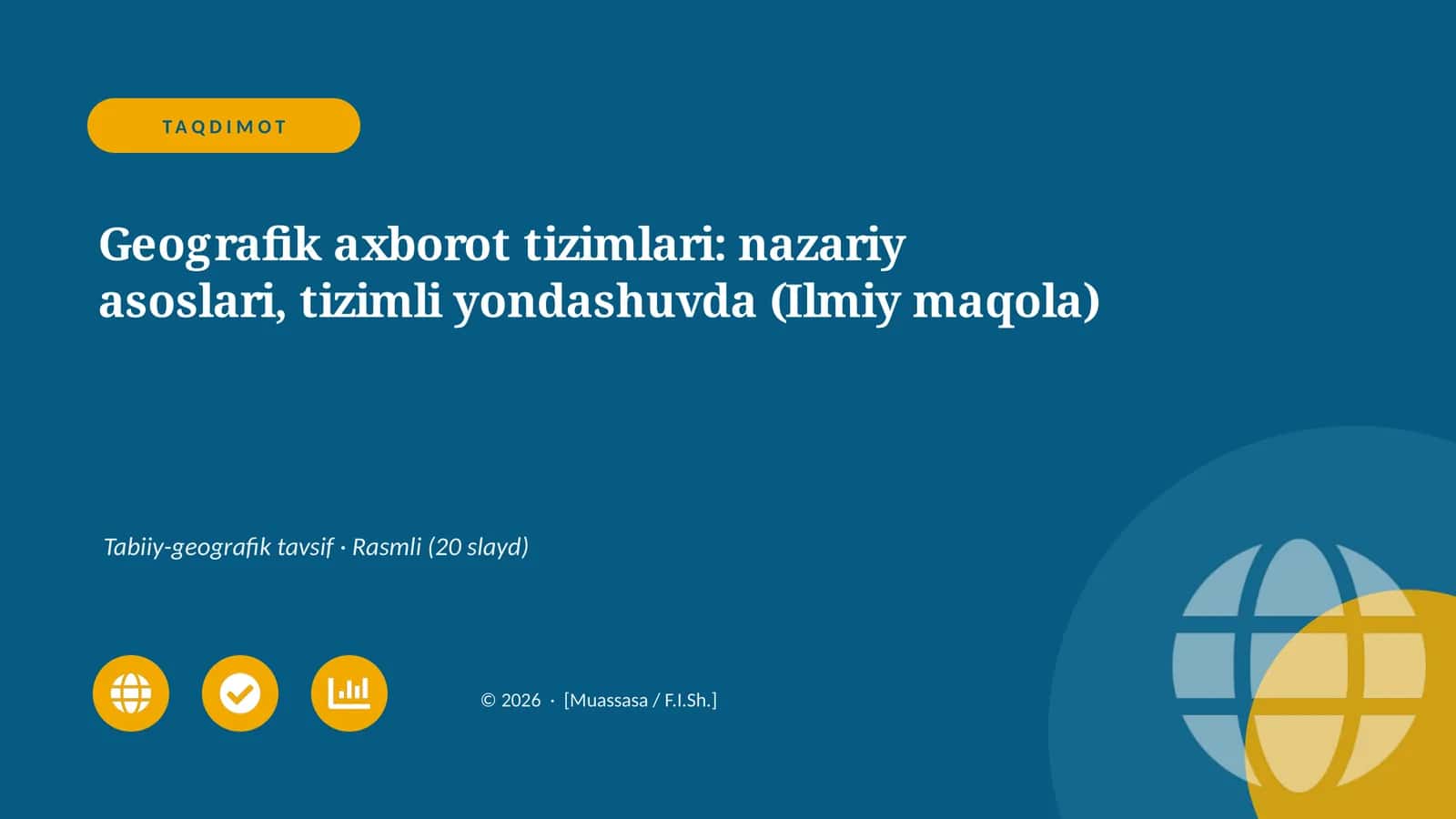 Geografik axborot tizimlari 1