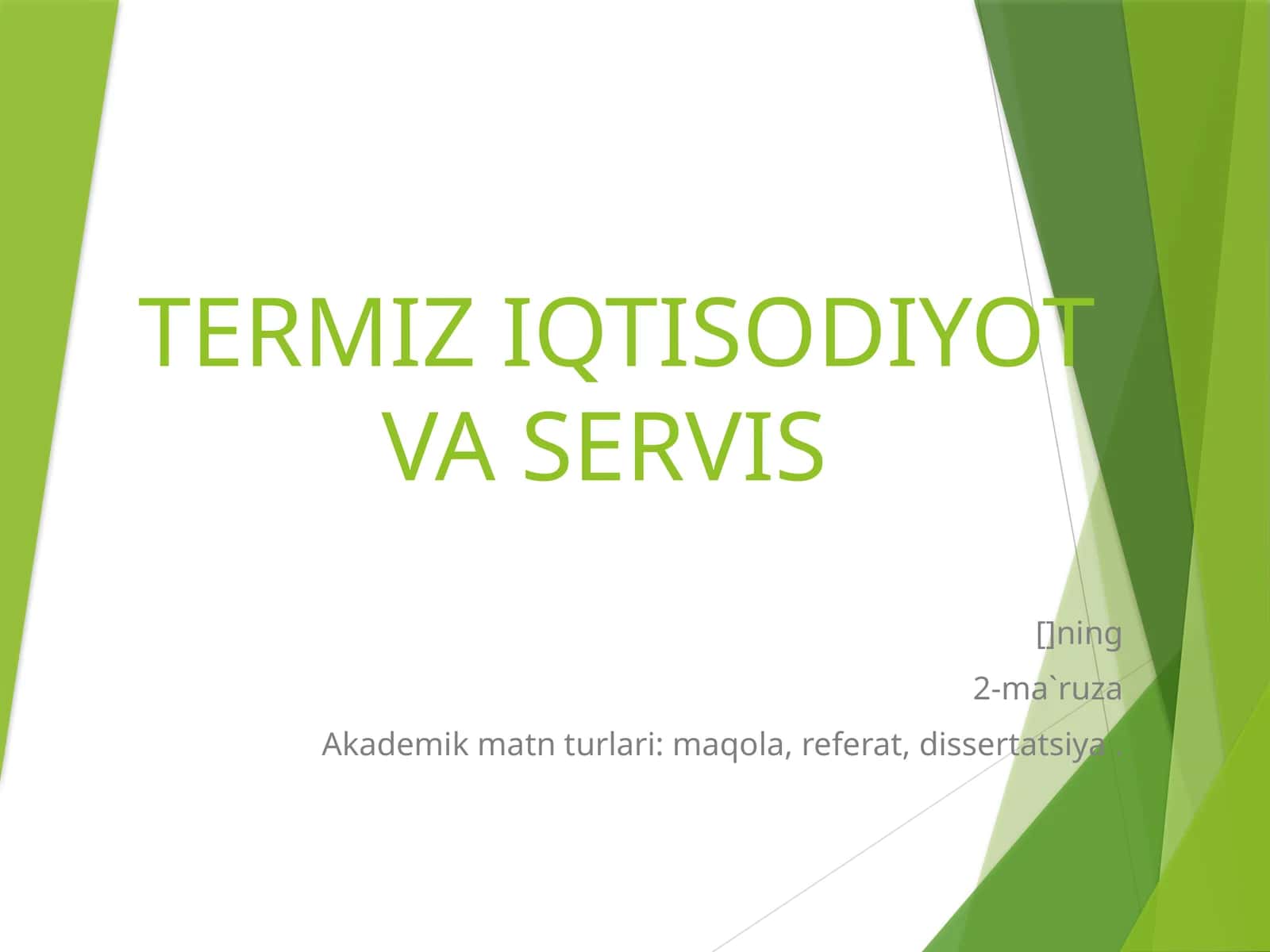 TERMIZ IQTISODIYOT VA SERVIS 1
