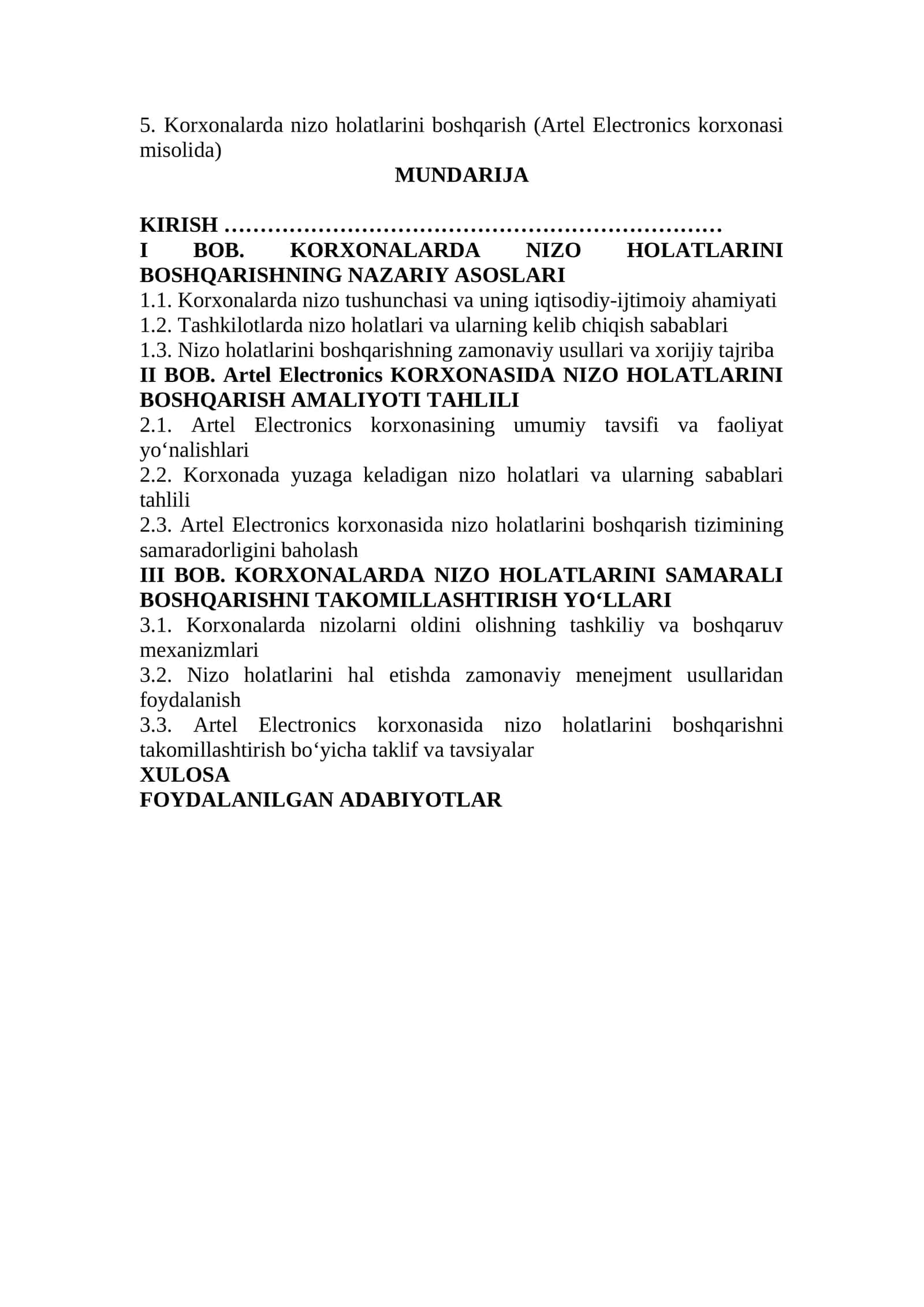 Korxonalarda nizo holatlarini boshqarish 1
