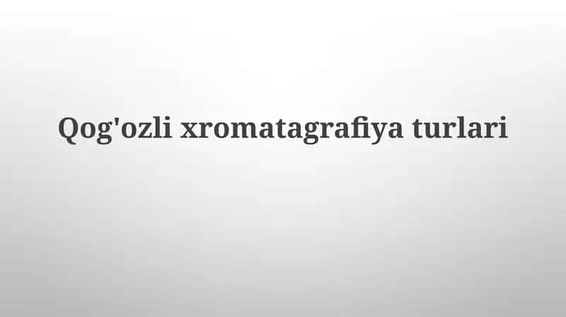 Qog'ozlixromatagrafiyaturlari 1