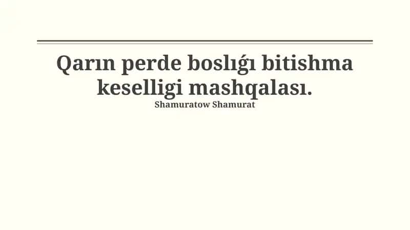 Peritoneal boslıqtaǵı birikpeler: anıqlama, patogenez hám klinikası 1