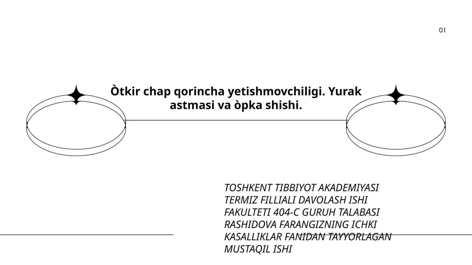 Òtkir chap qorincha yetishmovchiligi. Yurak astmasi va òpka shishi 1