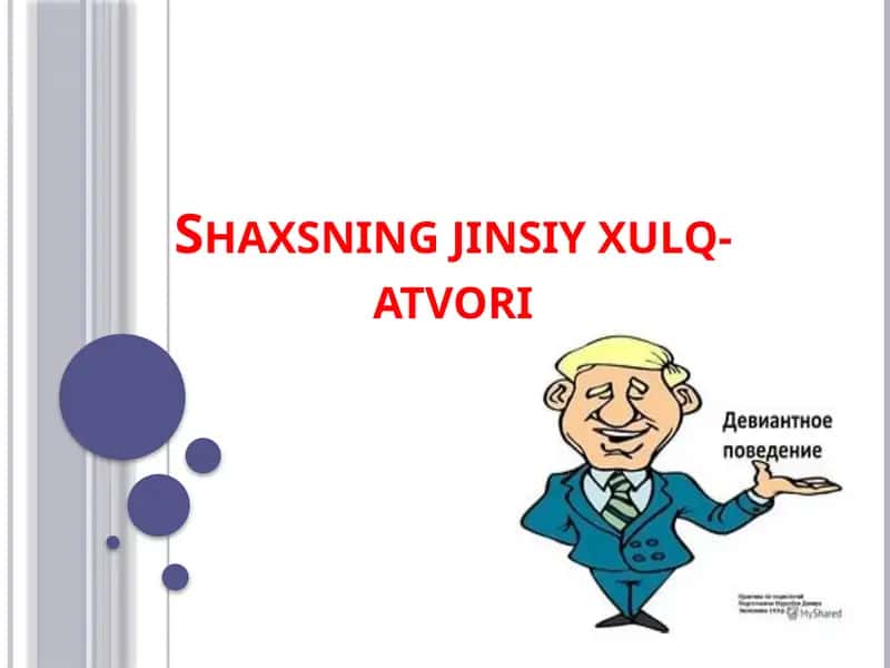 Shaxsning jinsiy xulq-atvori 1
