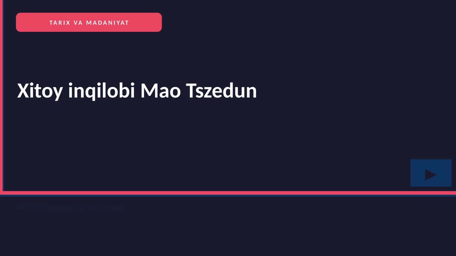 Xitoy inqilobi Mao Tszedun 1