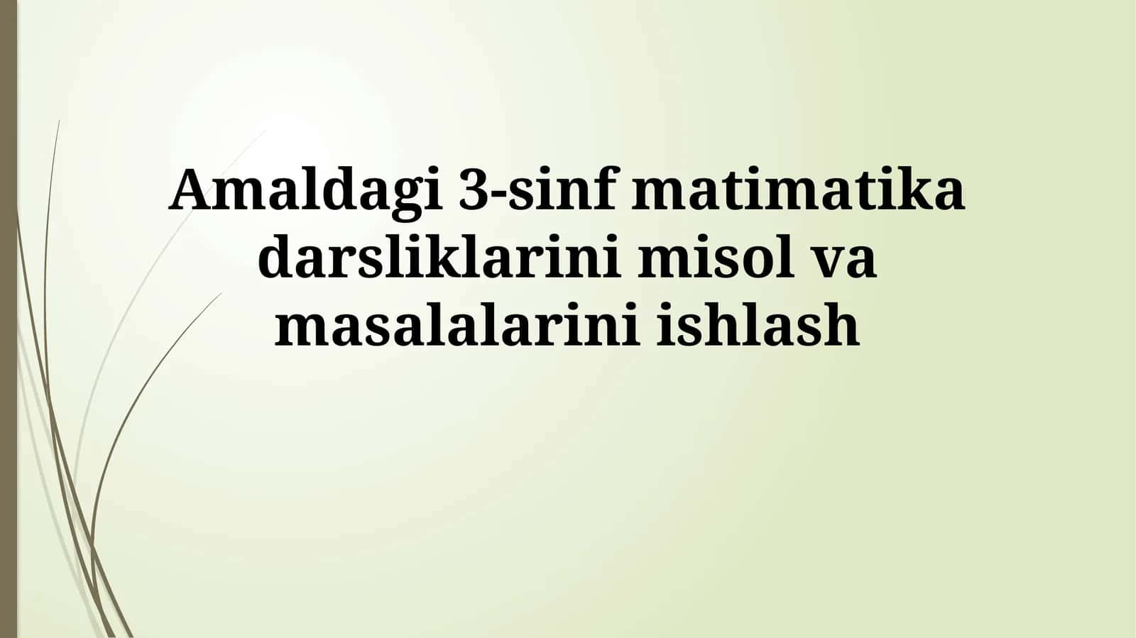 3-sinf matimatika darsliklari 1