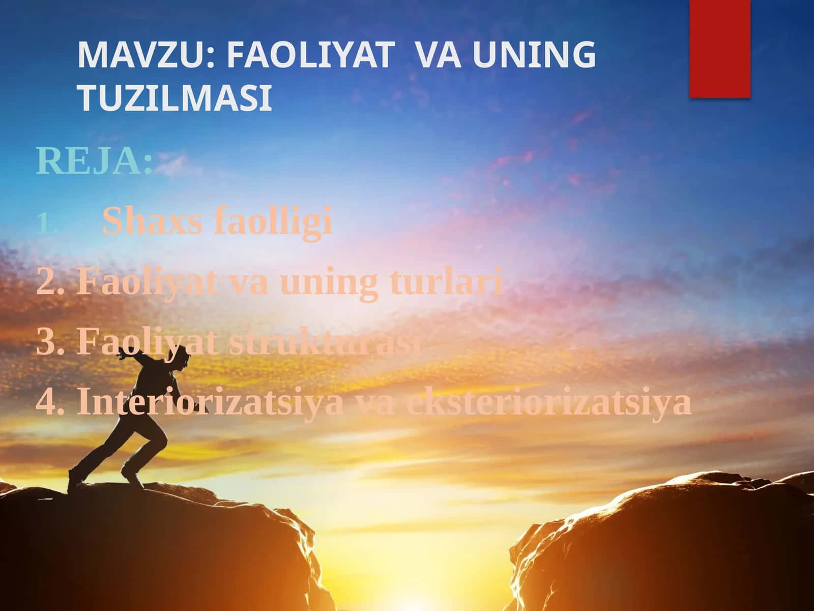 FAOLIYAT VA UNING TUZILMASI 1