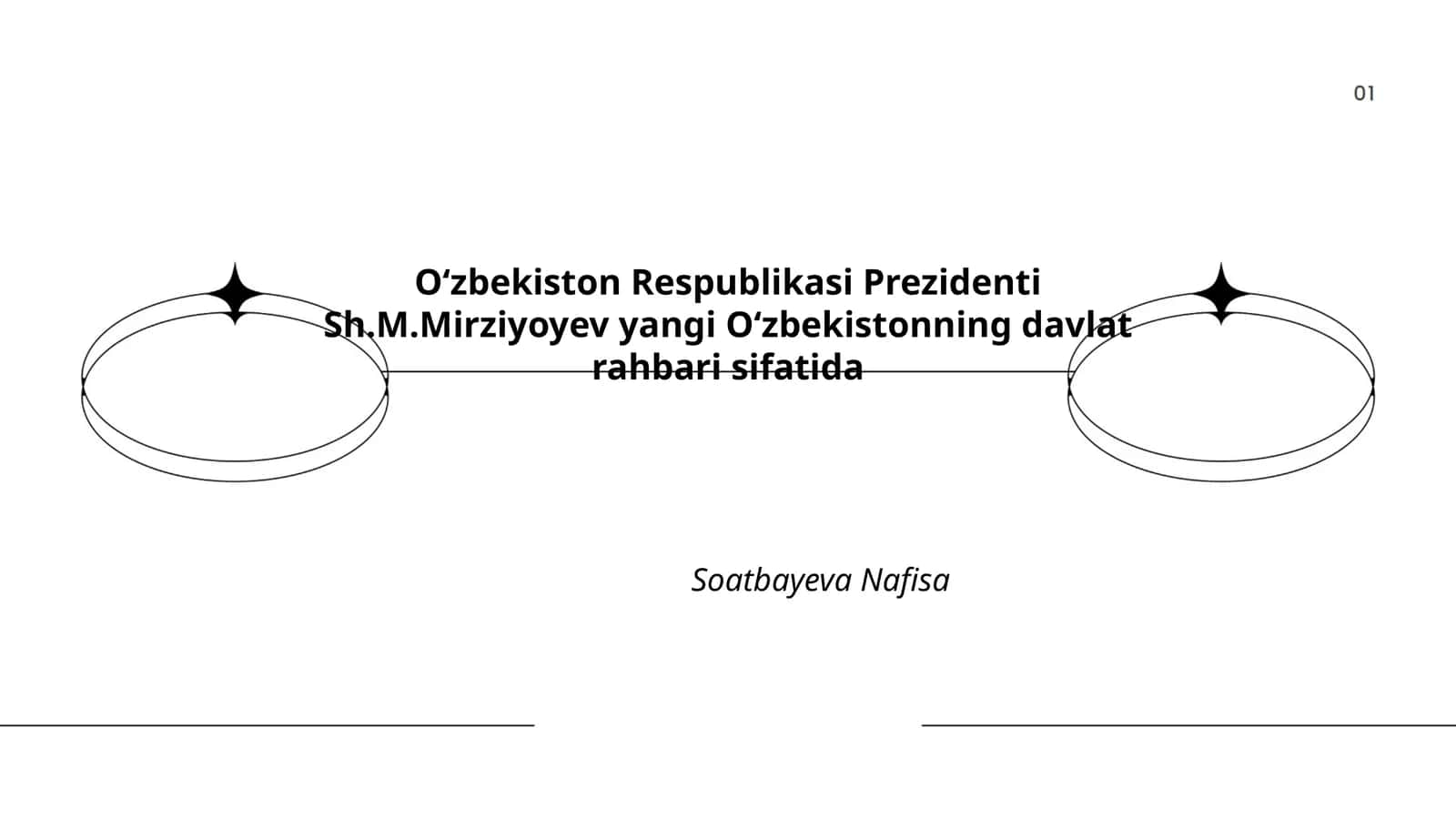 Oʻzbekiston Respublikasi Prezidenti Sh.M.Mirziyoyev yangi Oʻzbekistonning davlat rahbari sifatida 1