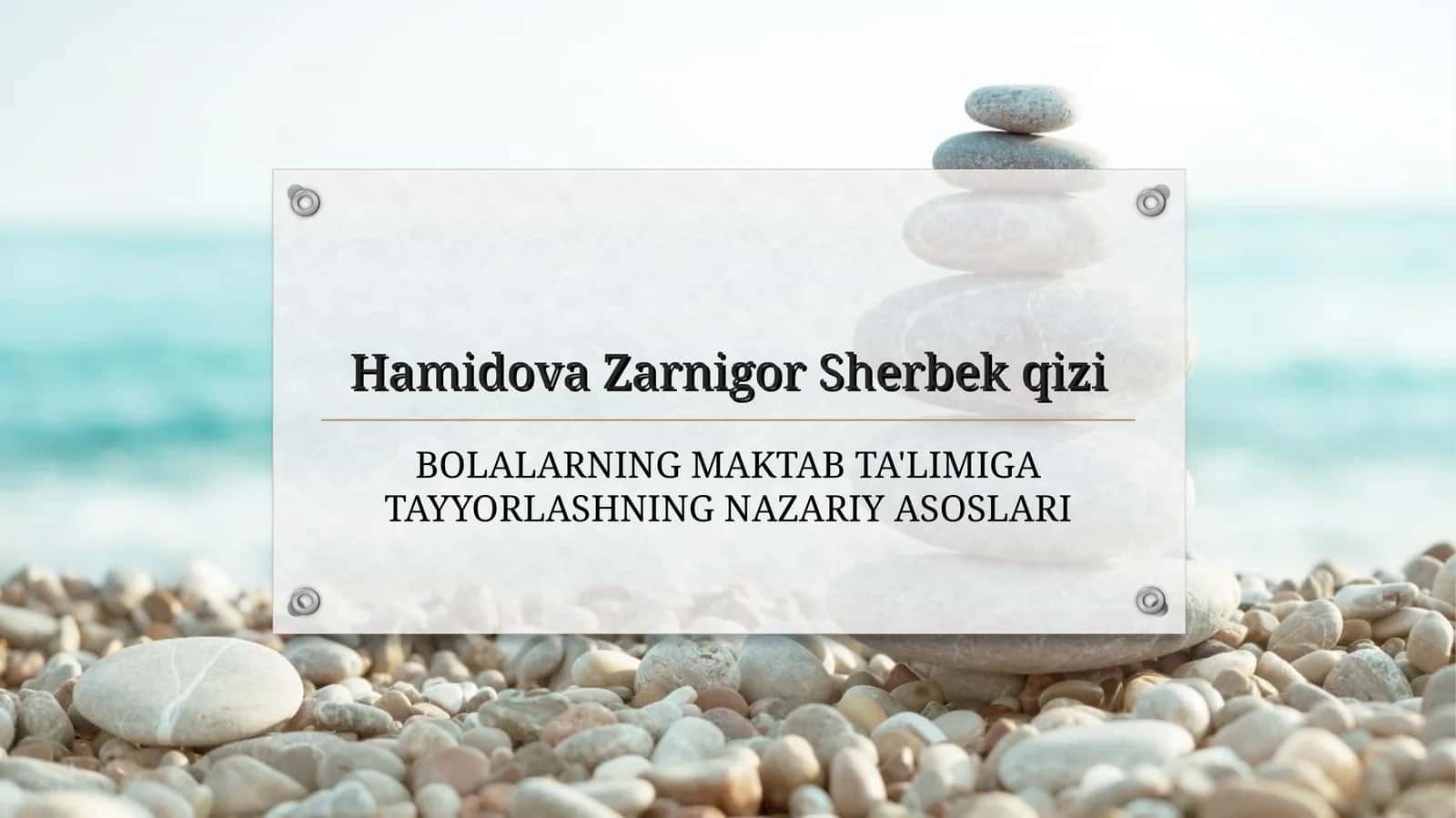 BOLALARNING MAKTAB TA'LIMIGA TAYYORLASHNING NAZARIY ASOSLARI 1