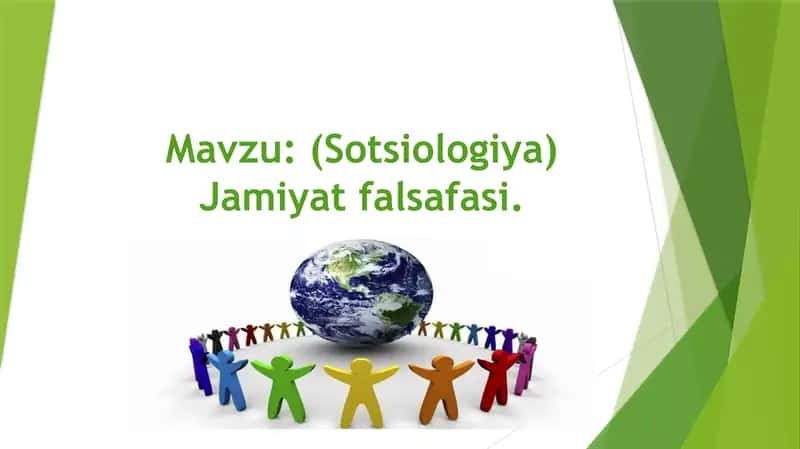 Sotsiologiya Jamiyat falsafasi 1