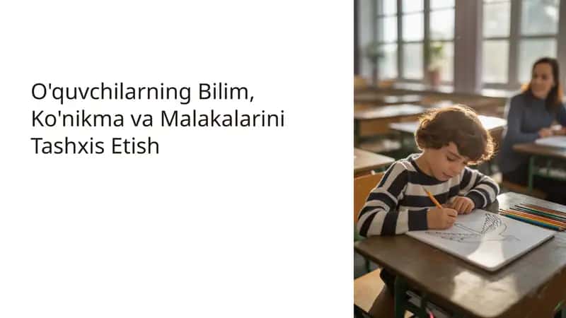 O'quvchilarning Bilim, Ko'nikma va Malakalarini Tashxis Etish 1