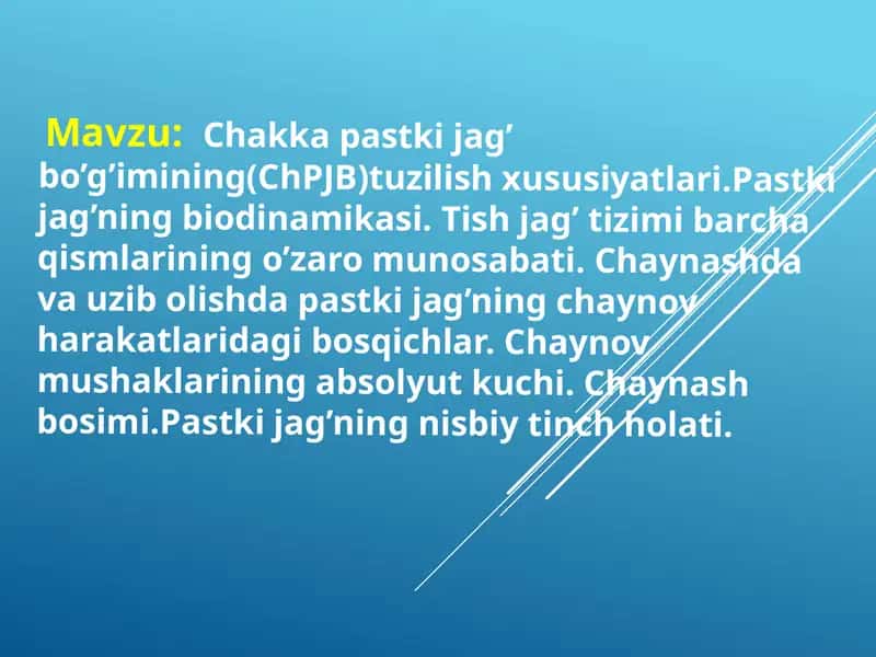 Chakka pastki jag’ bo’g’imining tuzilishi 1