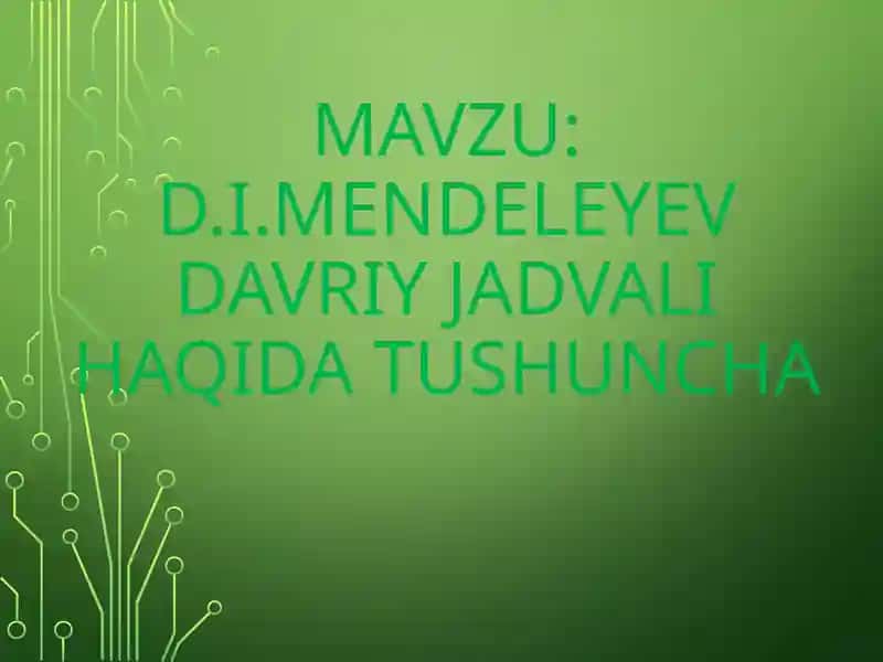 Mendeleyev davriy sistemasi