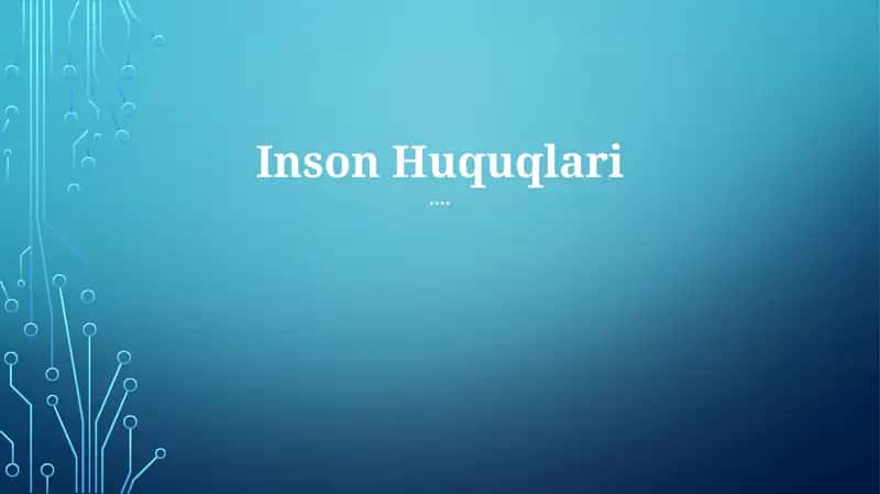 Inson Huquqlari 1
