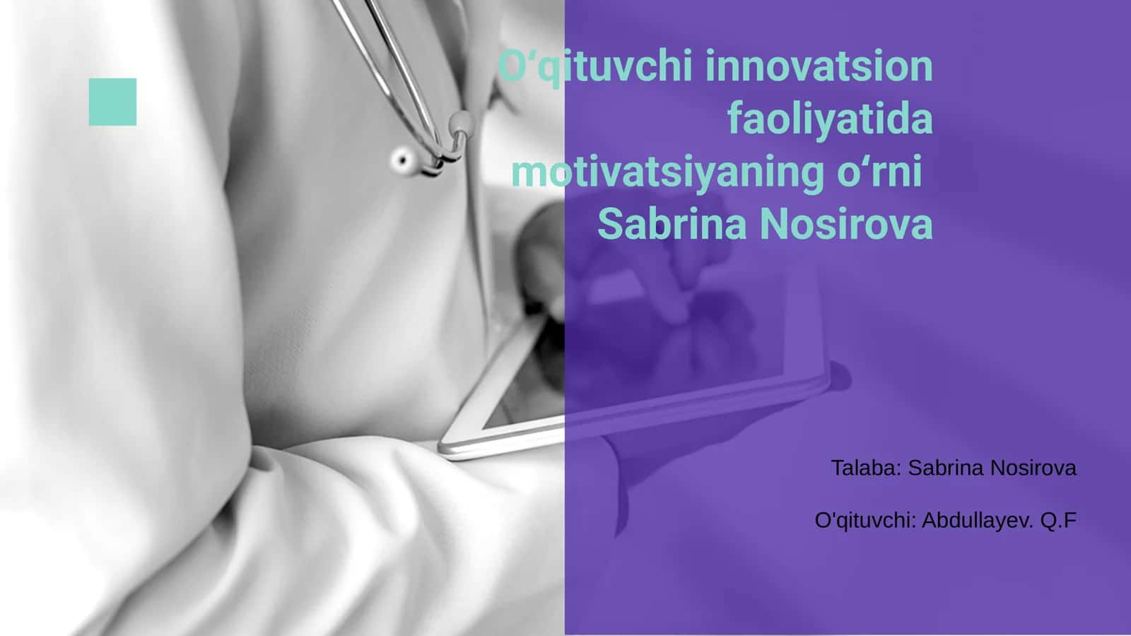 Innovatsion Faoliyat va Motivatsiya 1
