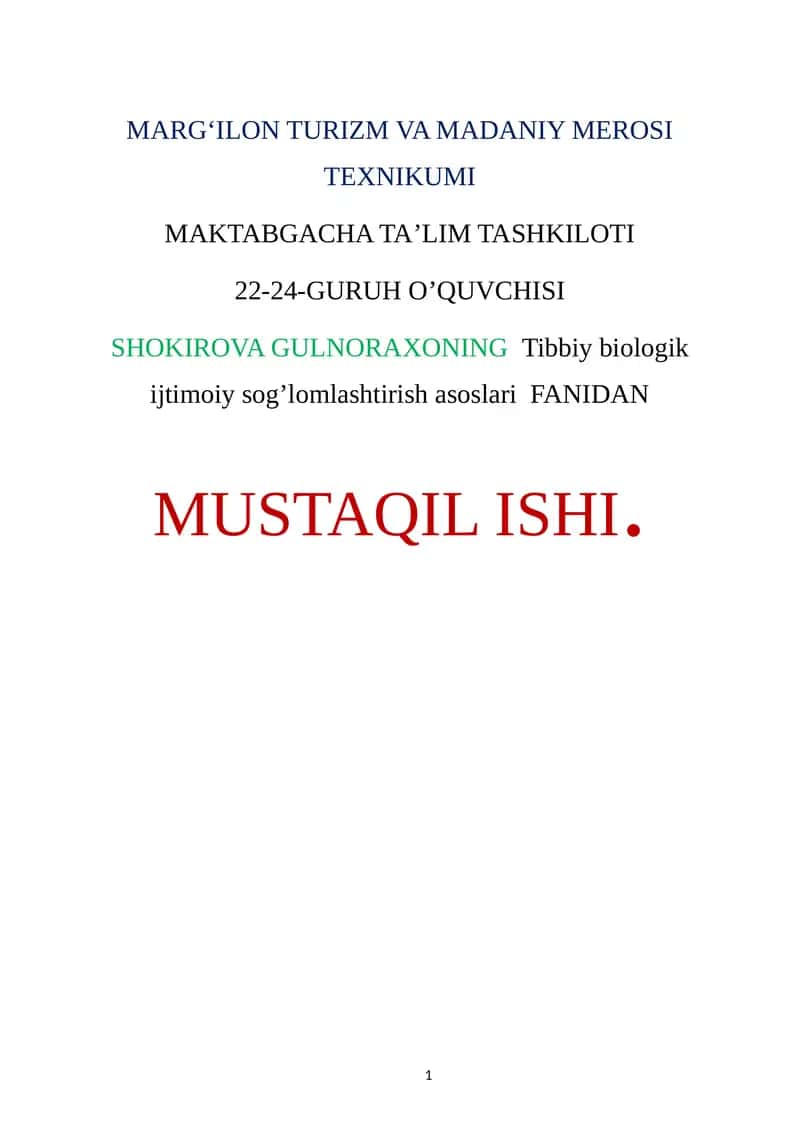 Hayvonlar tishlari, hashoratlar chaqqanda va zaharlanishda ko’rsatiladigan birinchi yordam 1