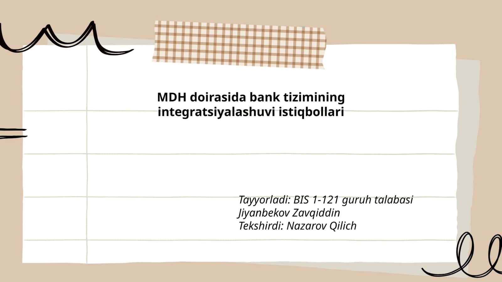 MDH doirasida bank tizimining integratsiyalashuvi istiqbollari 1