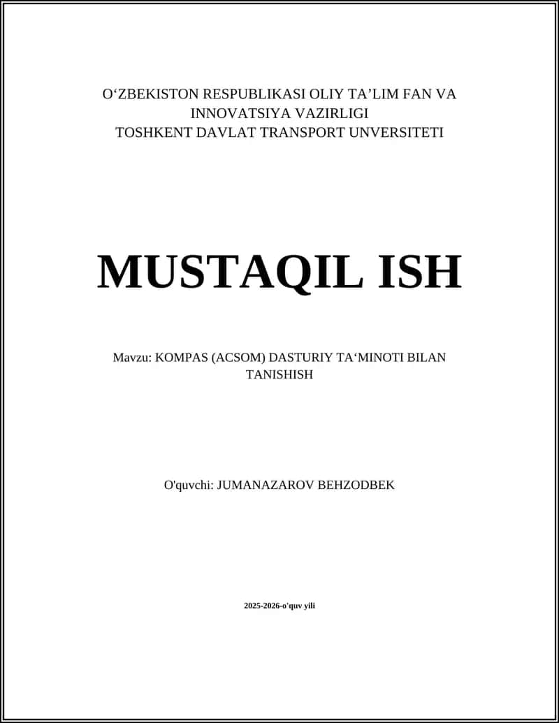 KOMPAS (ACSOM) DASTURI 1