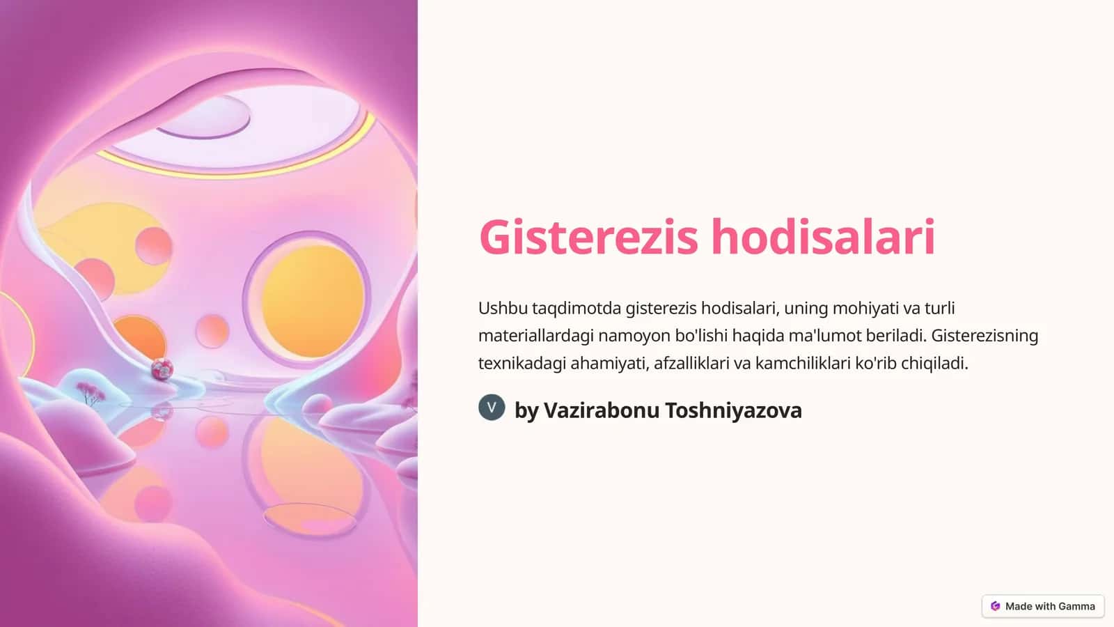 Gisterezis hodisalari 1