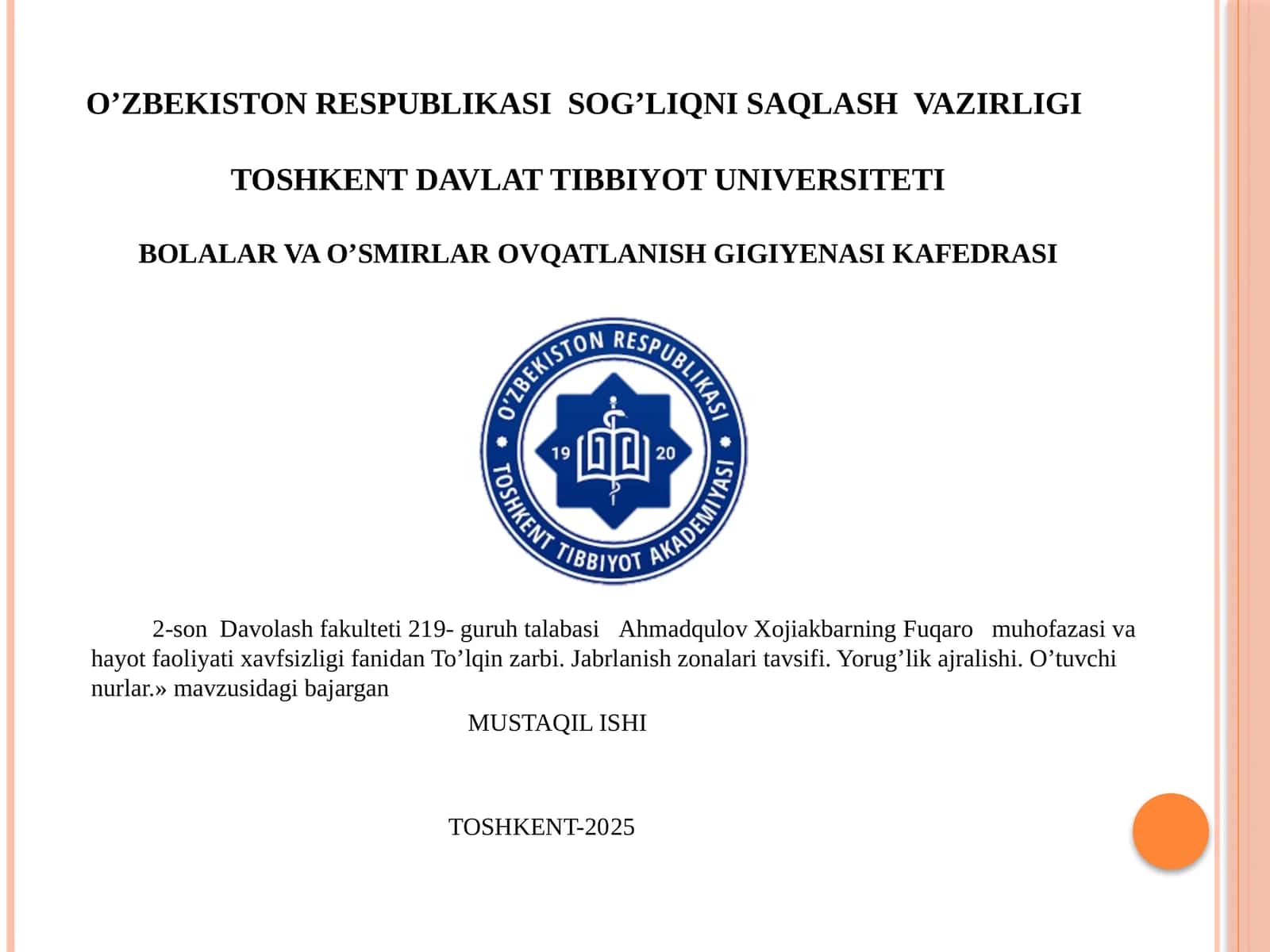 Zarb toʻlqinlar 1