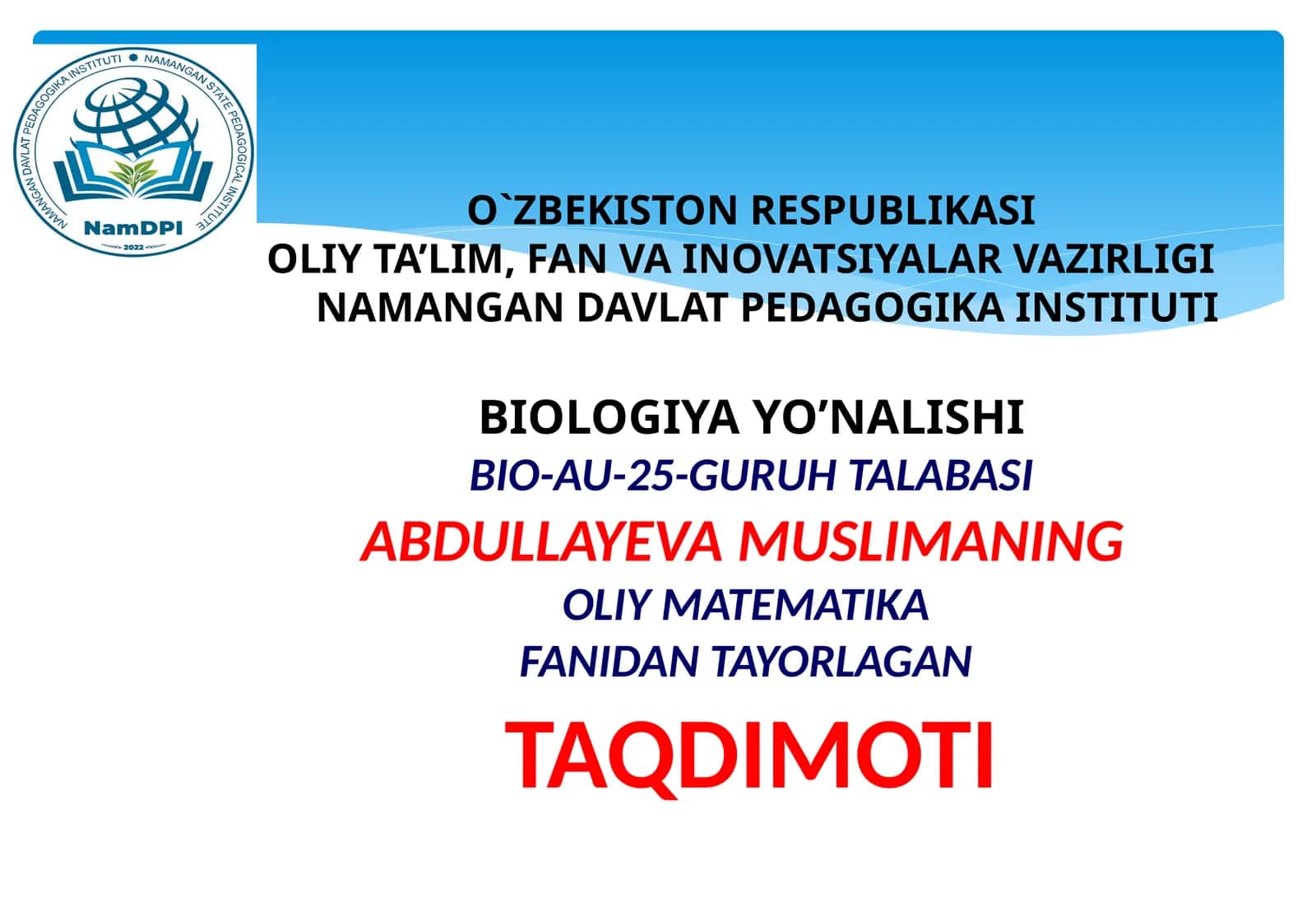 Matritsalarning geologik, geografik, transport to'rlarida ishlatilishi. 1
