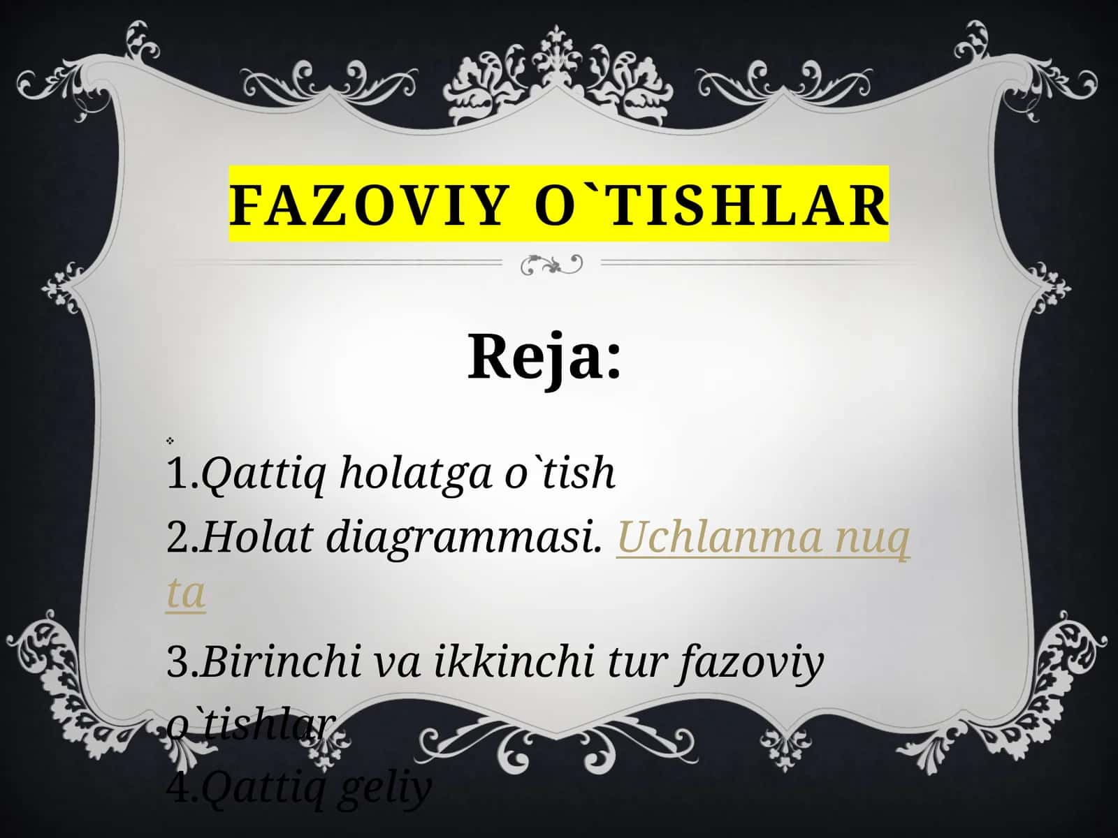 Fazoviyo`tishlar 1