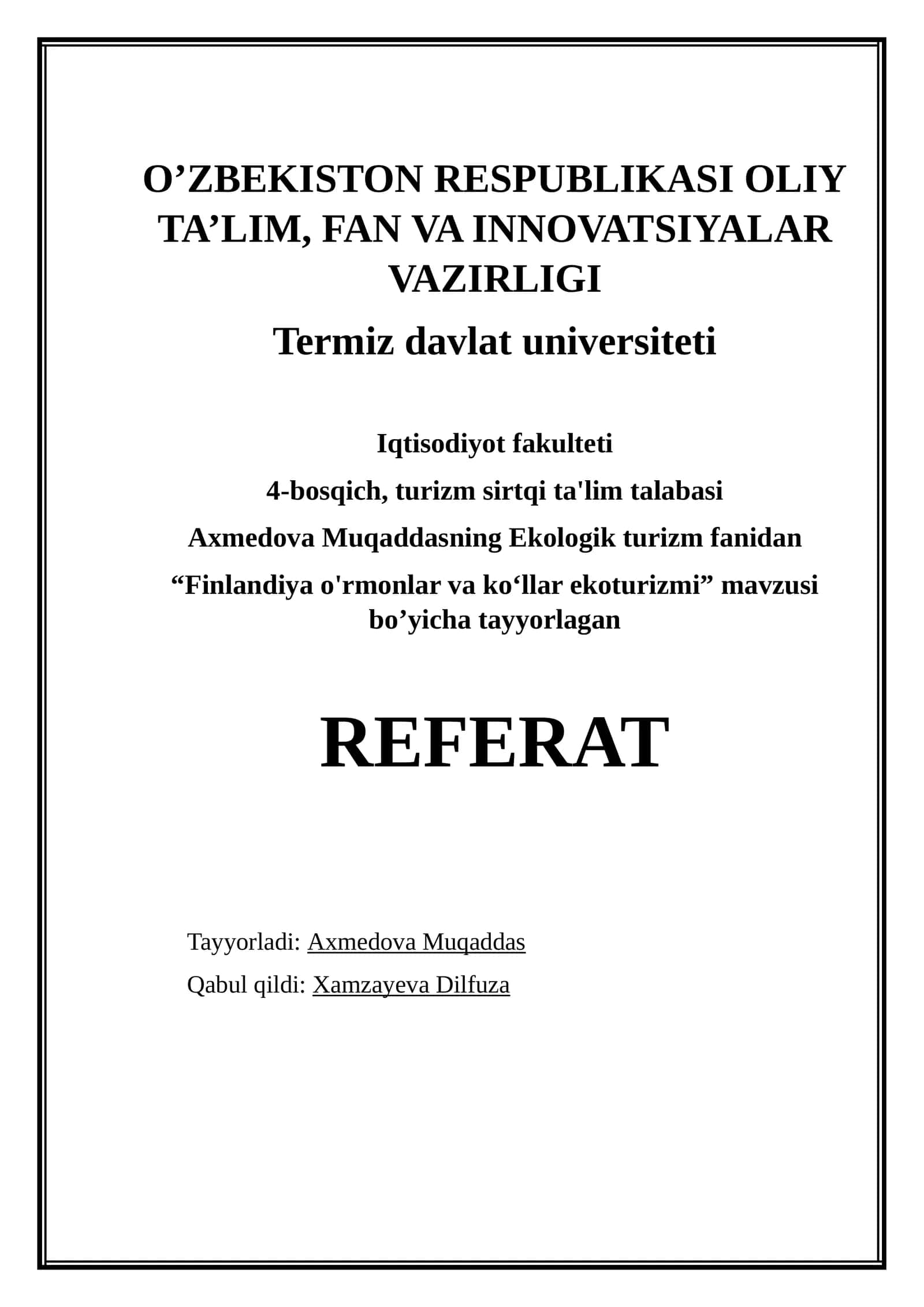 Finlandiya o'rmonlar va ko‘llar ekoturizmi 1