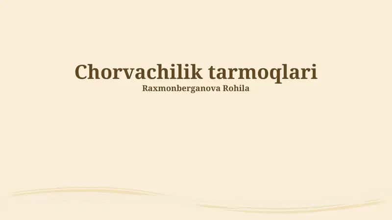 Qoramolchilik 1