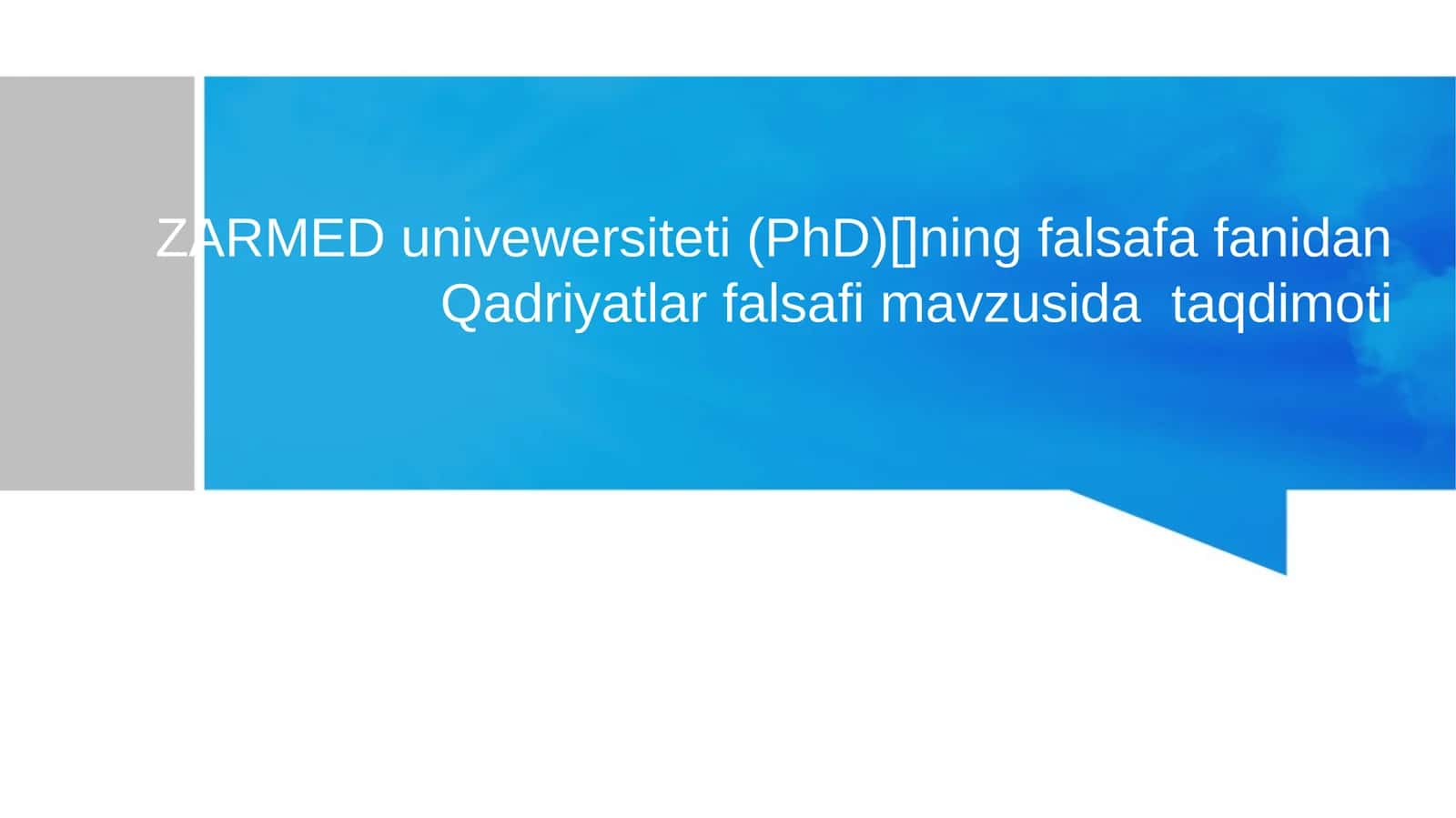 Qadriyatlar falsafi mavzusida taqdimoti 1