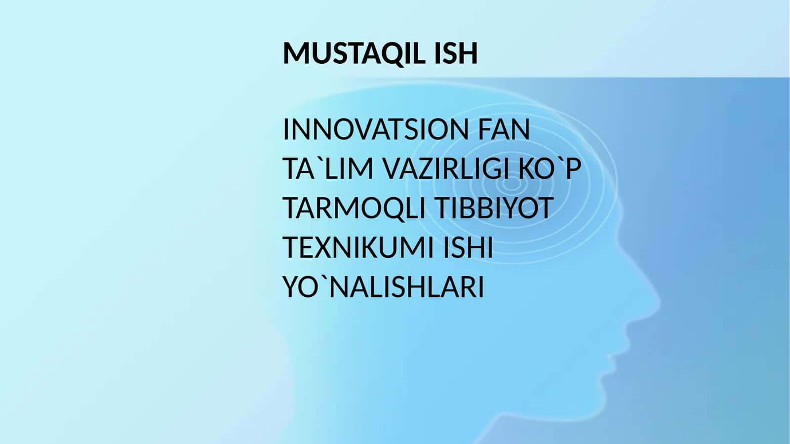 TIB BIYOLOGIYA TEXNIKUMI ISHI YO`NALISHLARI 1