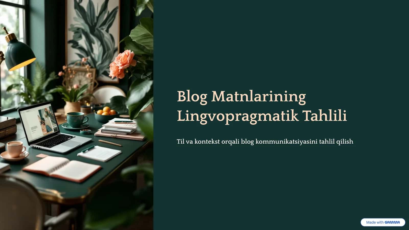 Blog Matnlarining Lingvopragmatik Tahlili 1