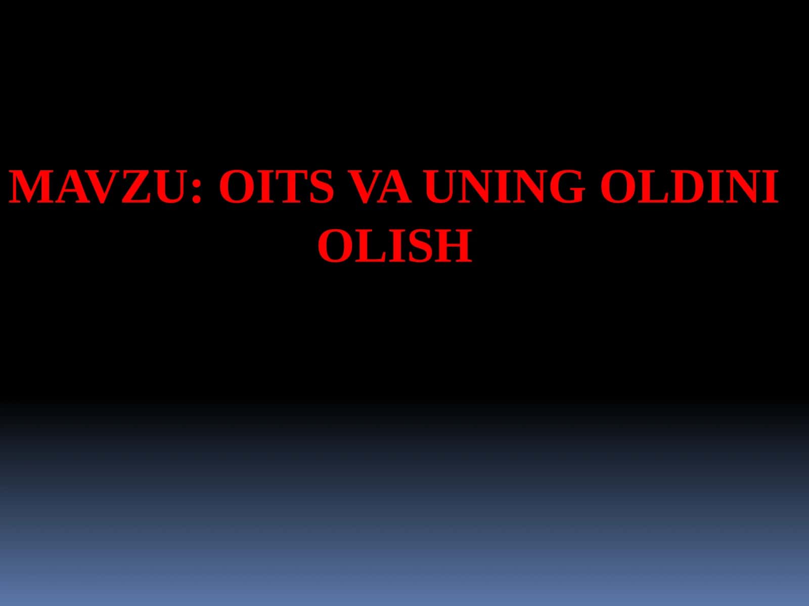 OIV infektsiyasi 1