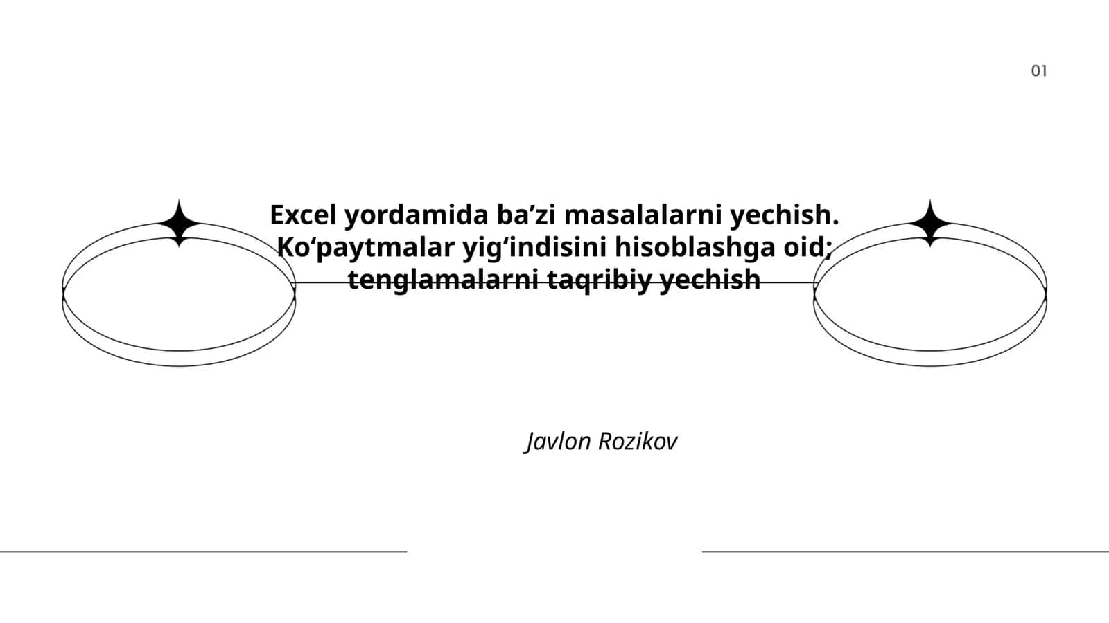 Excel yordamida ko‘paytmalar yig‘indisini hisoblash usullari 1