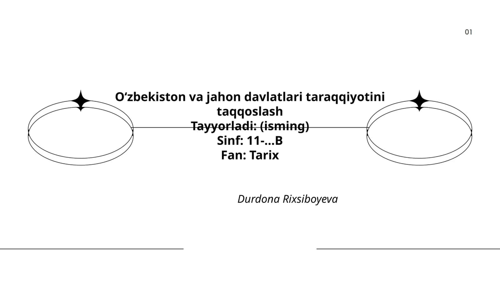 Oʻzbekiston va jahon davlatlari taraqqiyotini taqqoslash 1