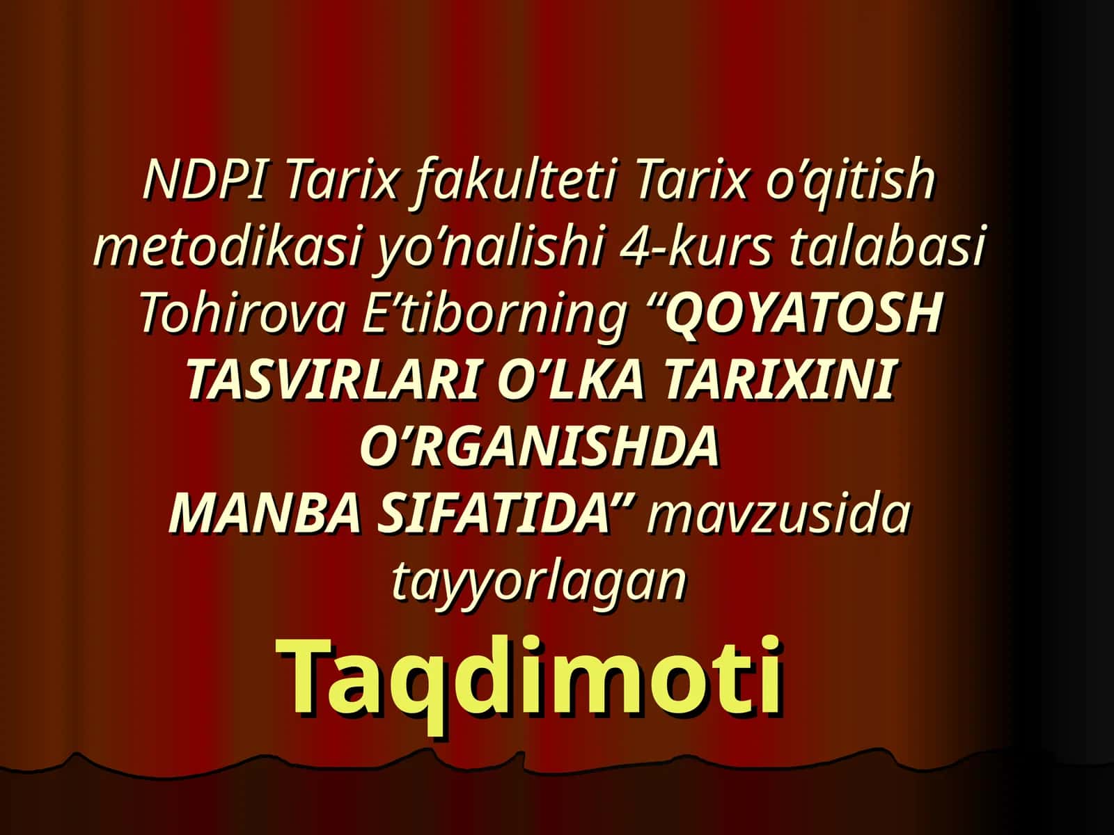QOYATOSH TASVIRLARI O’LKA TARIXINI O’RGANISHDAMANBA SIFATIDA 1