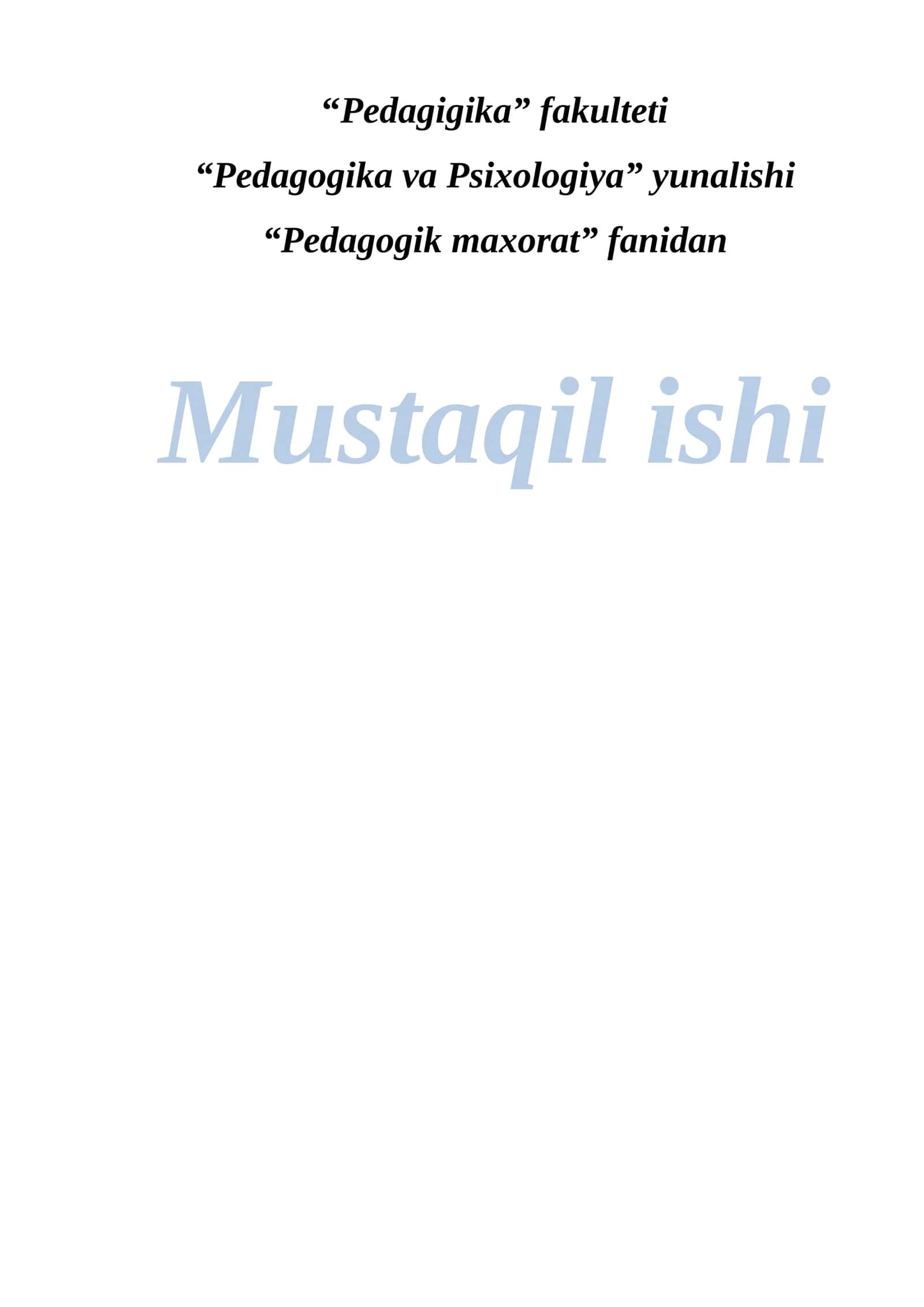 Kreativlikni Individual oshirish sirlari. 1