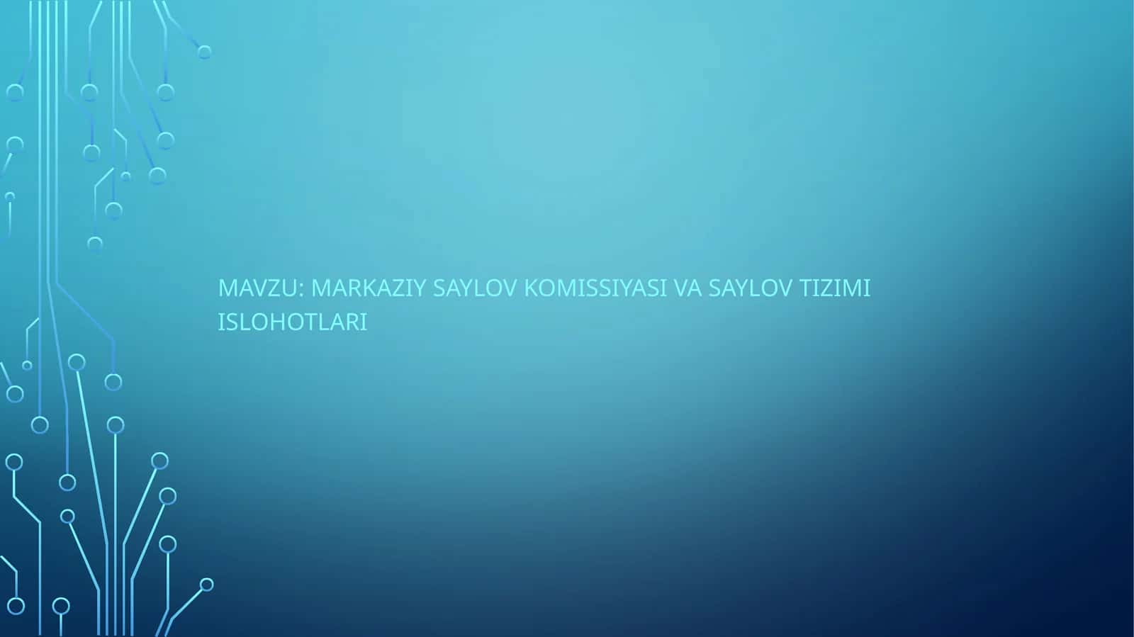 markaziy saylov komissiyasi va saylov tizimi islohotlari 1