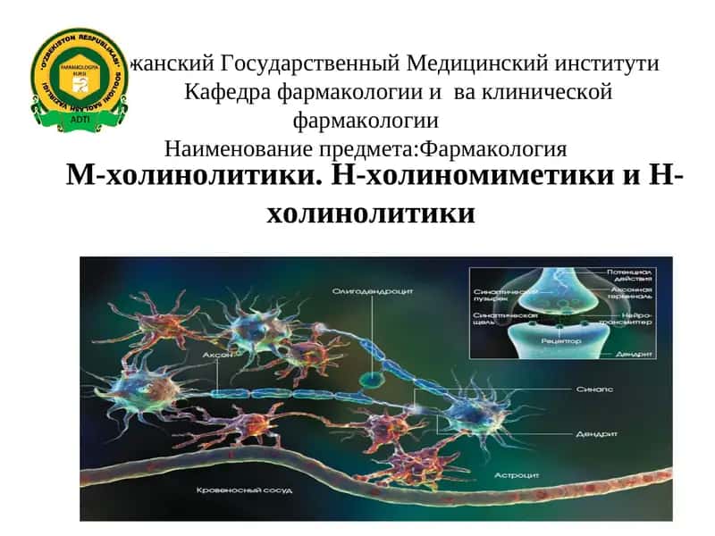 М-холинолитики. Н-холиномиметики и Н-холинолитики 1