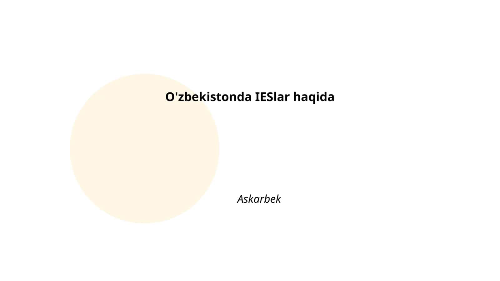 O'zbekistonda energetika tizimi va IESlar 1