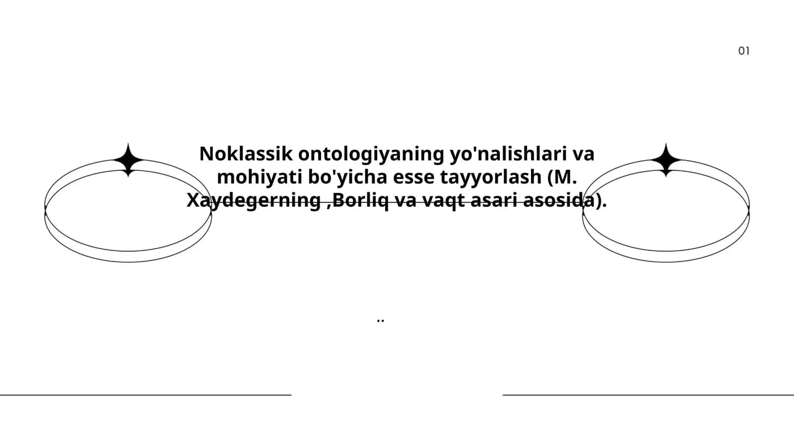 Mavjudlik va vaqtning mohiyati 1