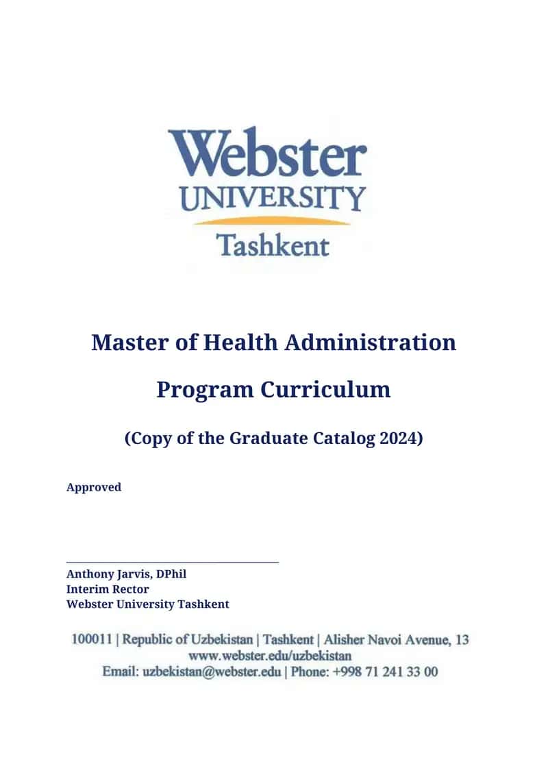 Master of Health Administration 1