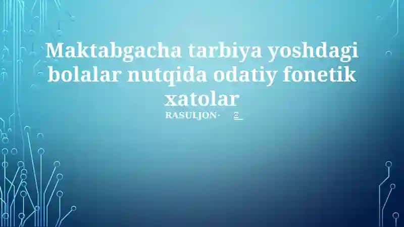 Odatiy fonetik xatolar