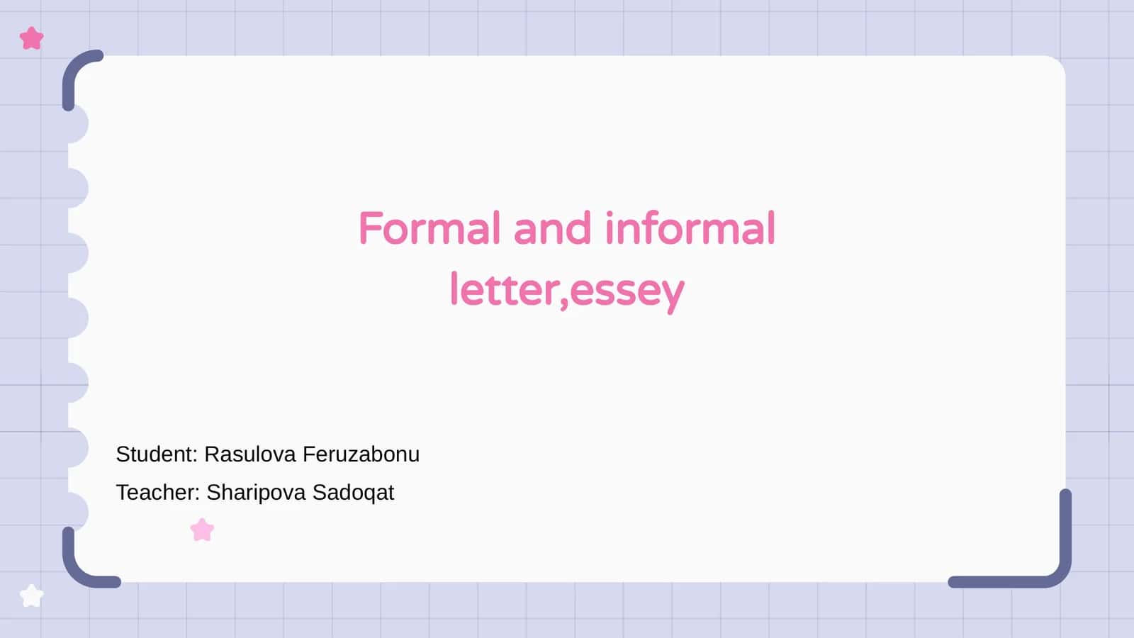 Formal and Informal Letters 1