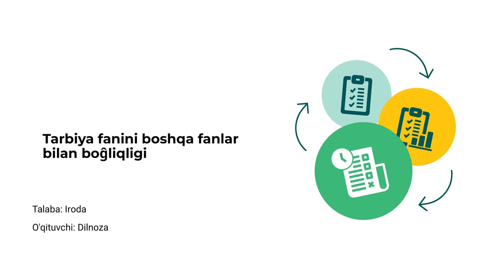 Tarbiya fanini boshqa fanlar bilan boĝliqligi 1