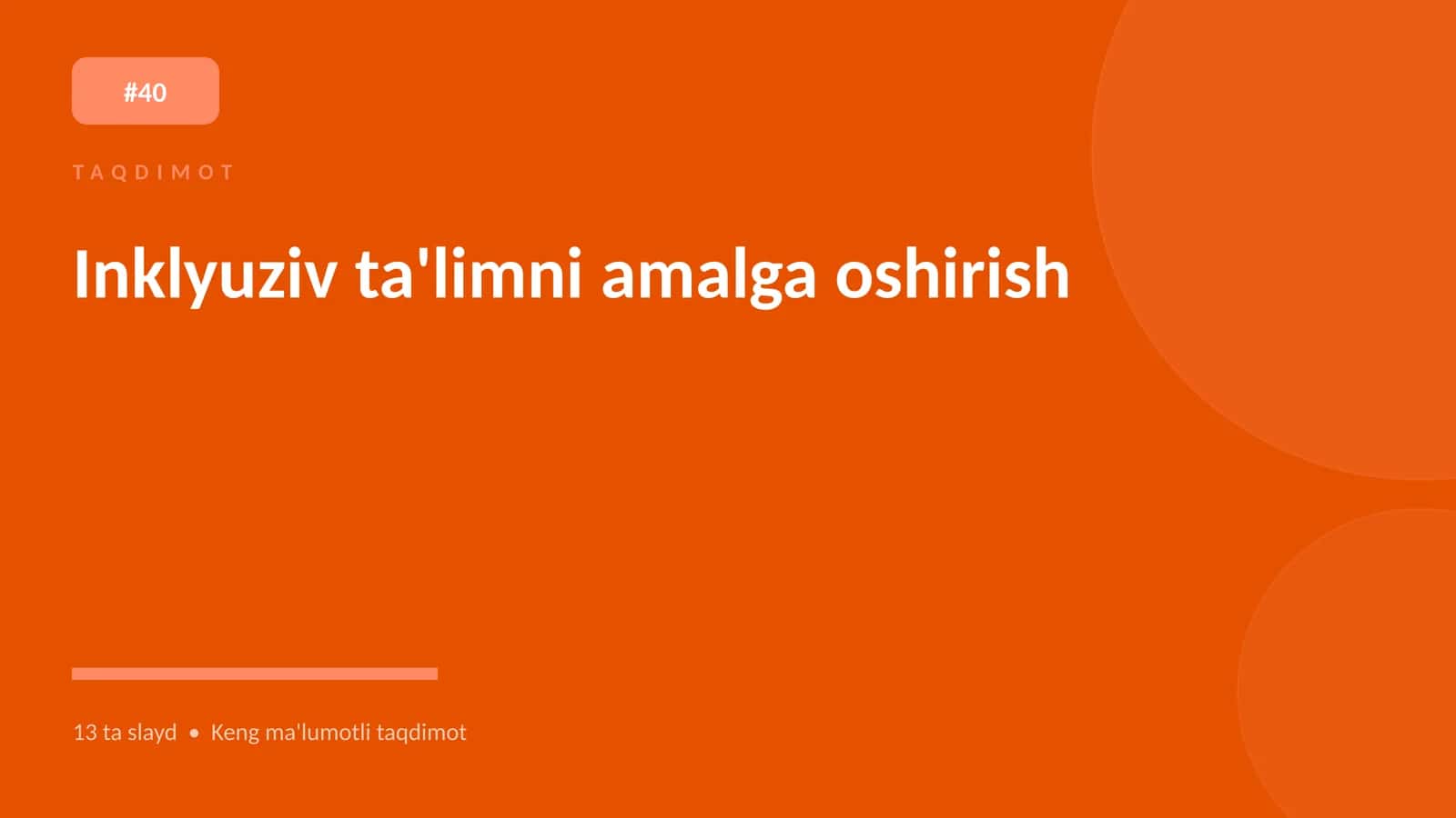 Inklyuziv ta'limni amalga oshirish 1