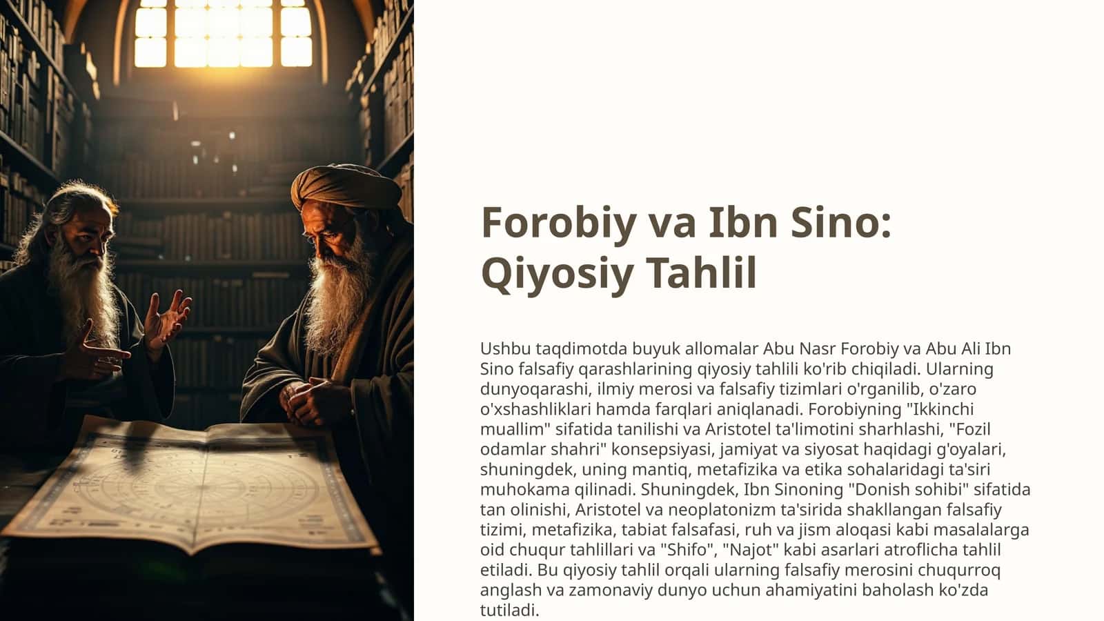 Forobiy va Ibn Sino: Qiyosiy Tahlil 1