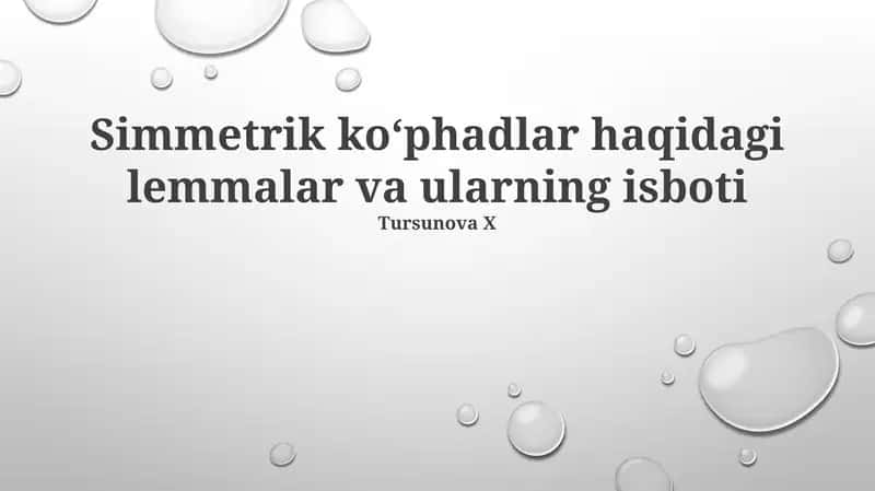 Simmetrik Ko'p Qismli Graflarda Ilg'or Isbot Texnikalari 1