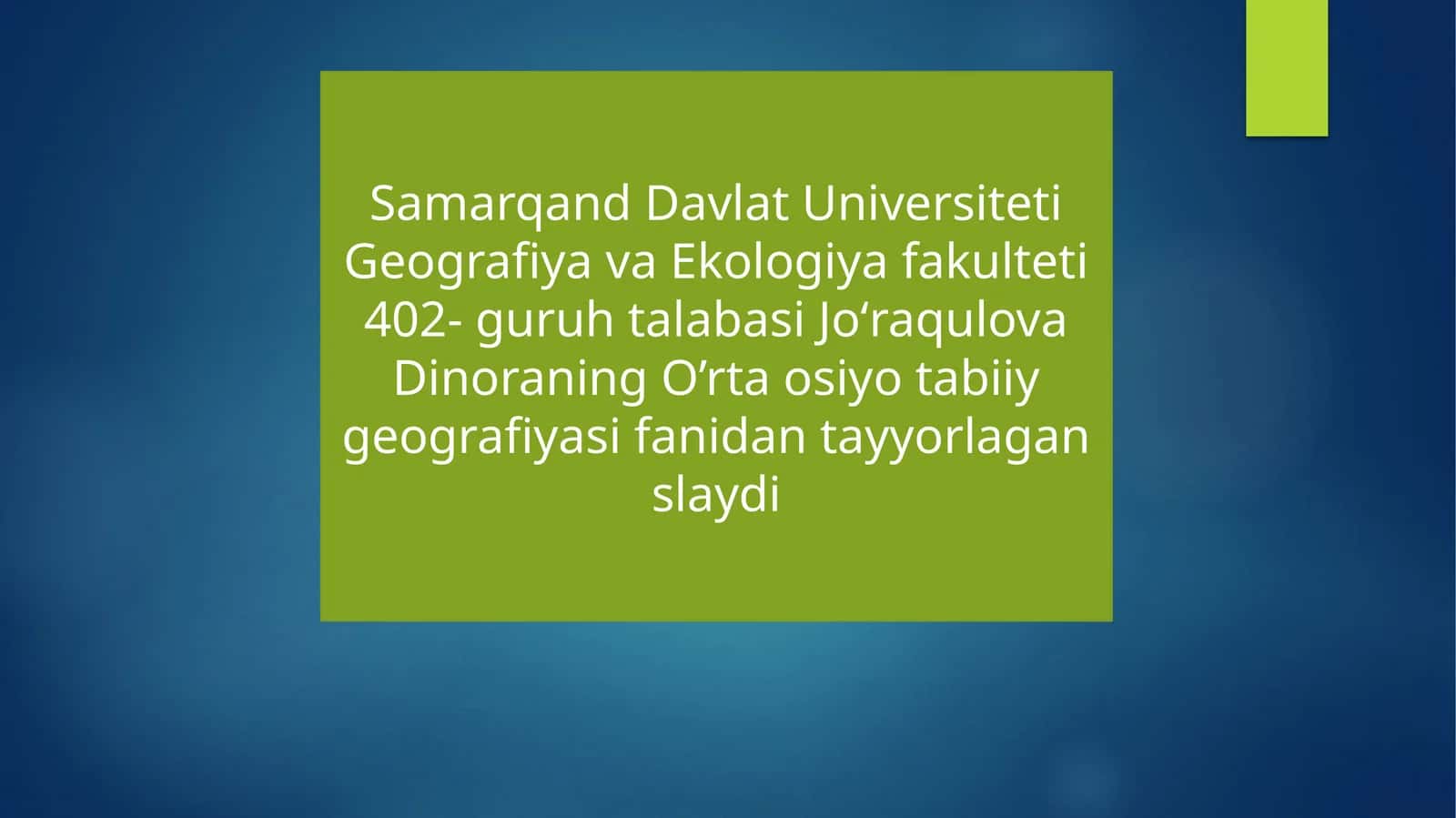 O’rta Osiyo hayvonot dunyosi 1